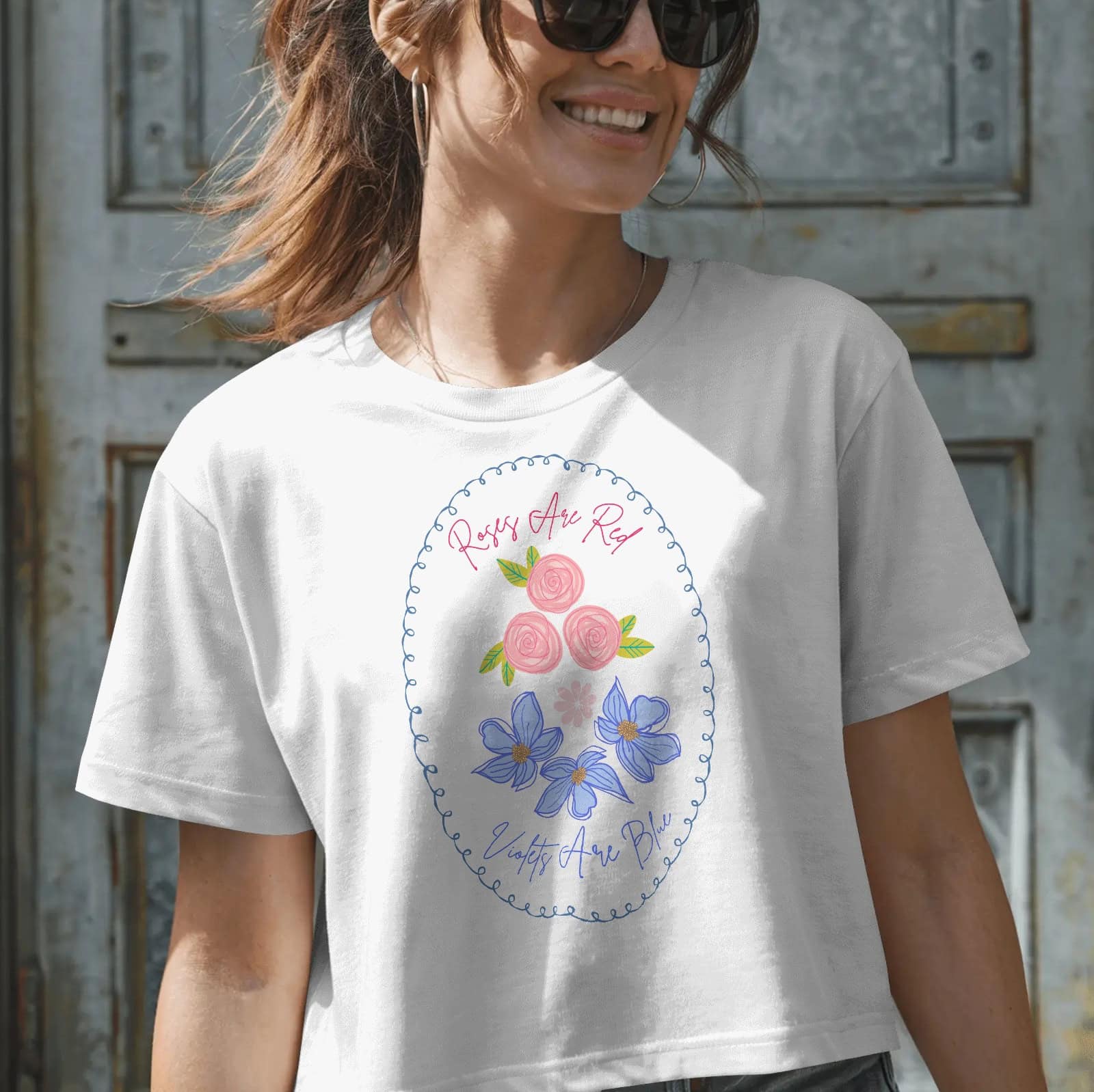 Roses Are Red Violets Are Blue Women’s Boxy Tee